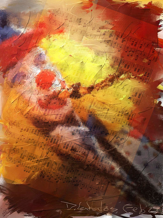 Mummer Clown, Digital Painting of a Photograph, $400