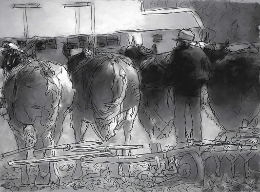 Amish Farmer With Plow Team, Chester Co PA....