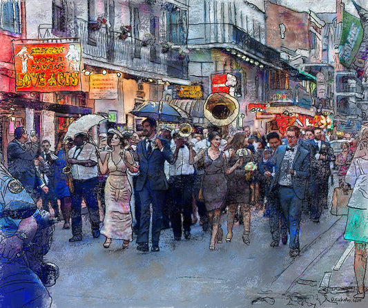 Jazz Wedding Procession, New Orleans....